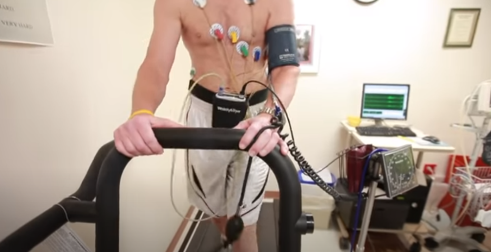 A man during a stress test